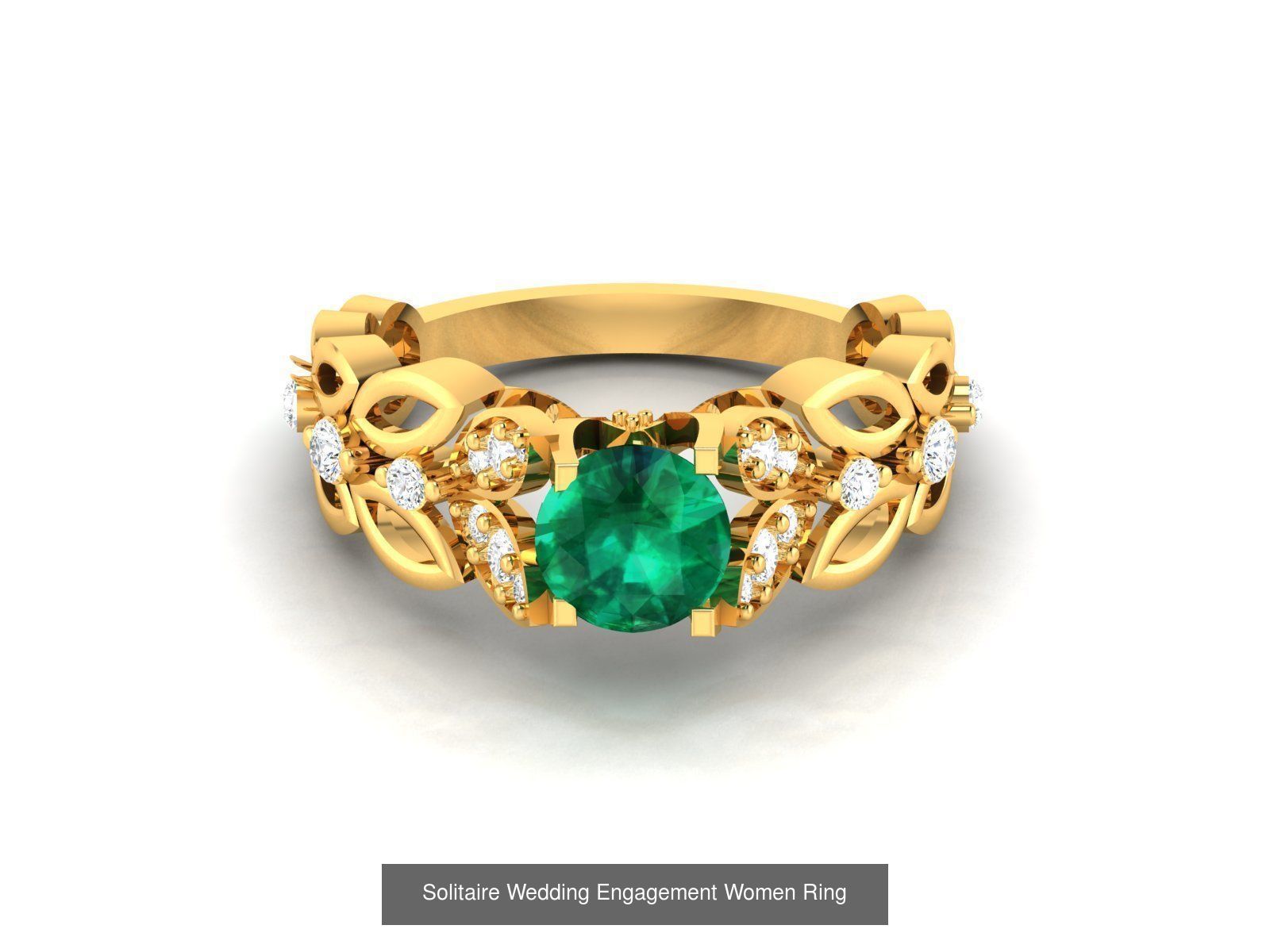 624 Colour Stones Rings 3dm STL OBJ FBX Details Collection _98