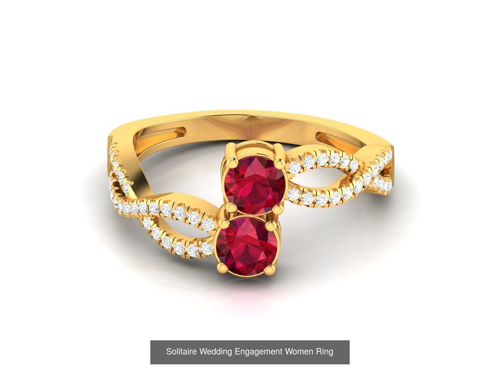 624 Colour Stones Rings 3dm STL OBJ FBX Details Collection _107