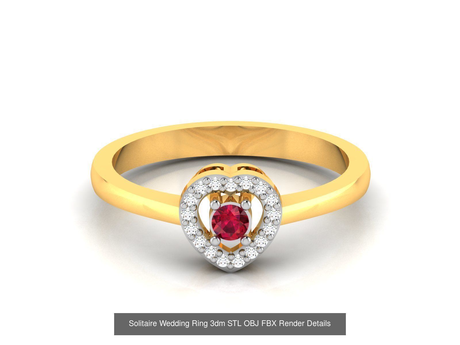 624 Colour Stones Rings 3dm STL OBJ FBX Details Collection _203