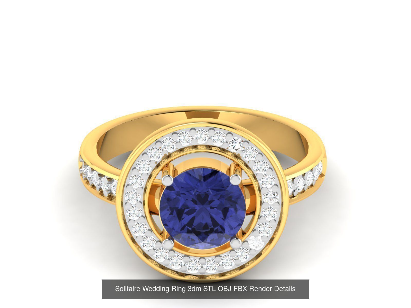 624 Colour Stones Rings 3dm STL OBJ FBX Details Collection _209