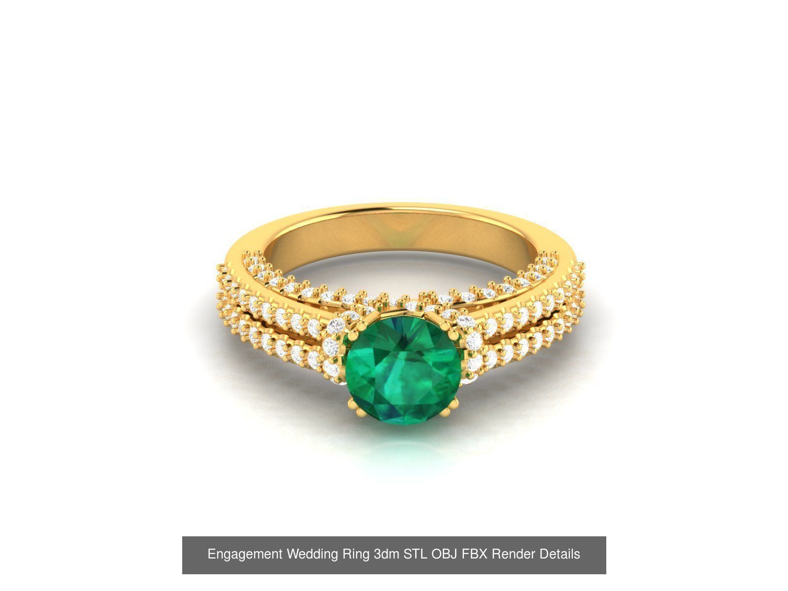 624 Colour Stones Rings 3dm STL OBJ FBX Details Collection _134