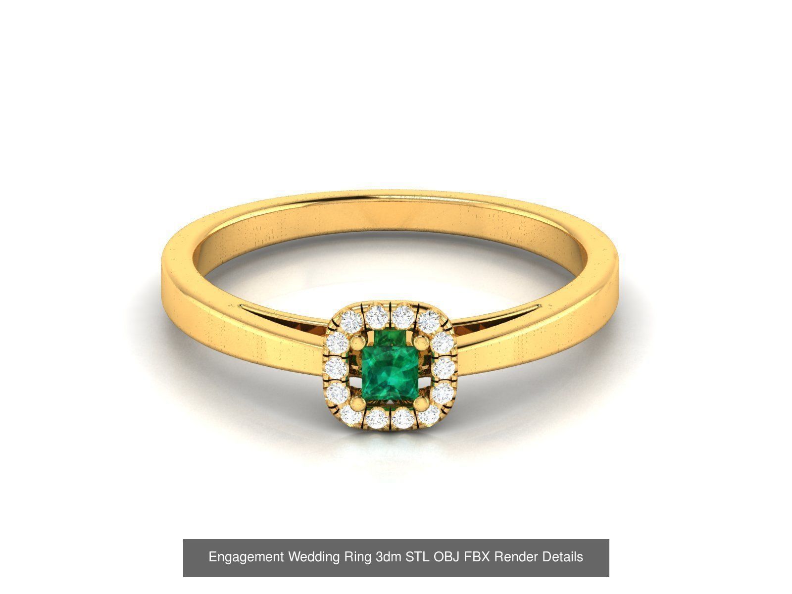 624 Colour Stones Rings 3dm STL OBJ FBX Details Collection _145