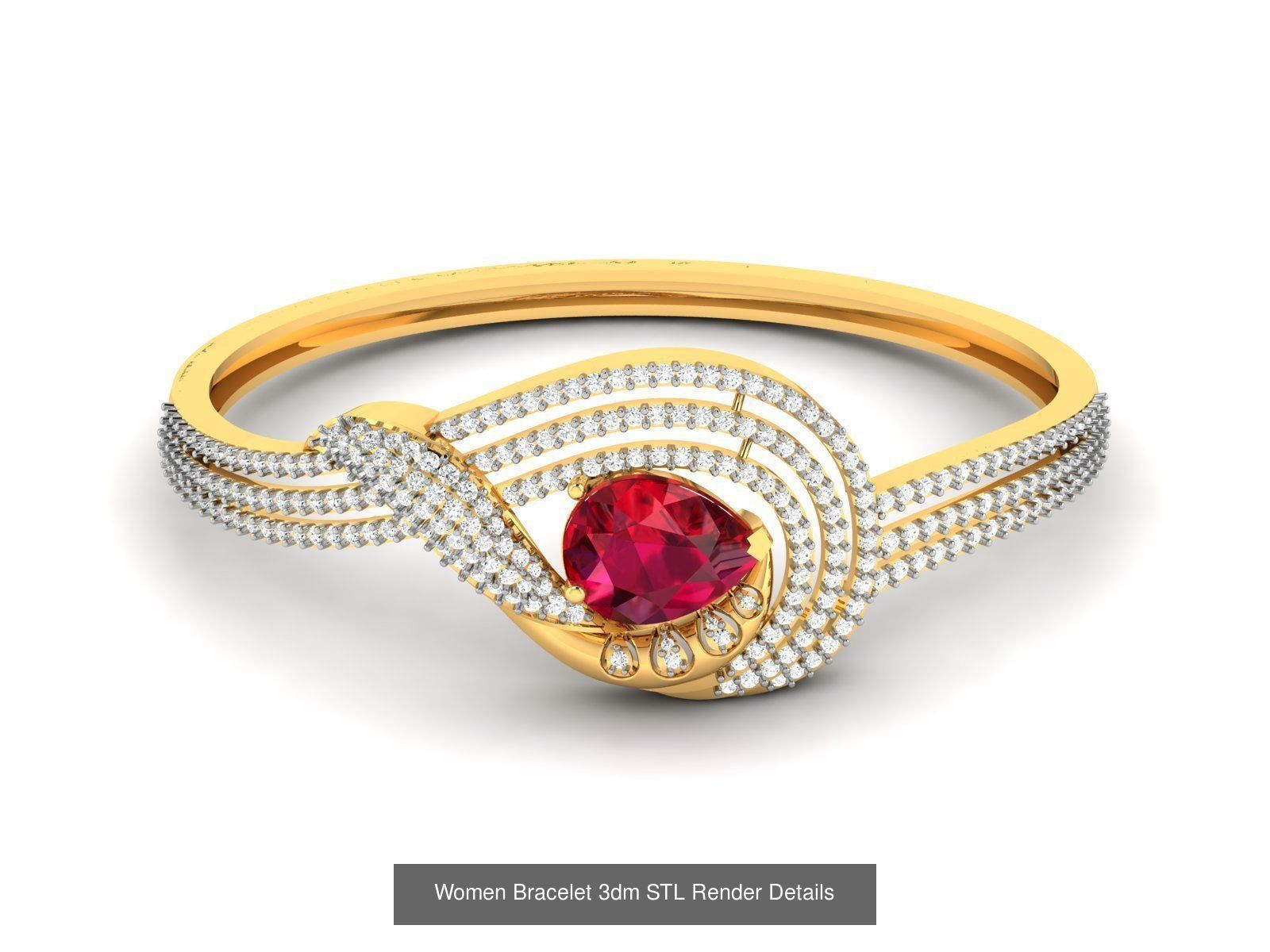 624 Colour Stones Rings 3dm STL OBJ FBX Details Collection _128