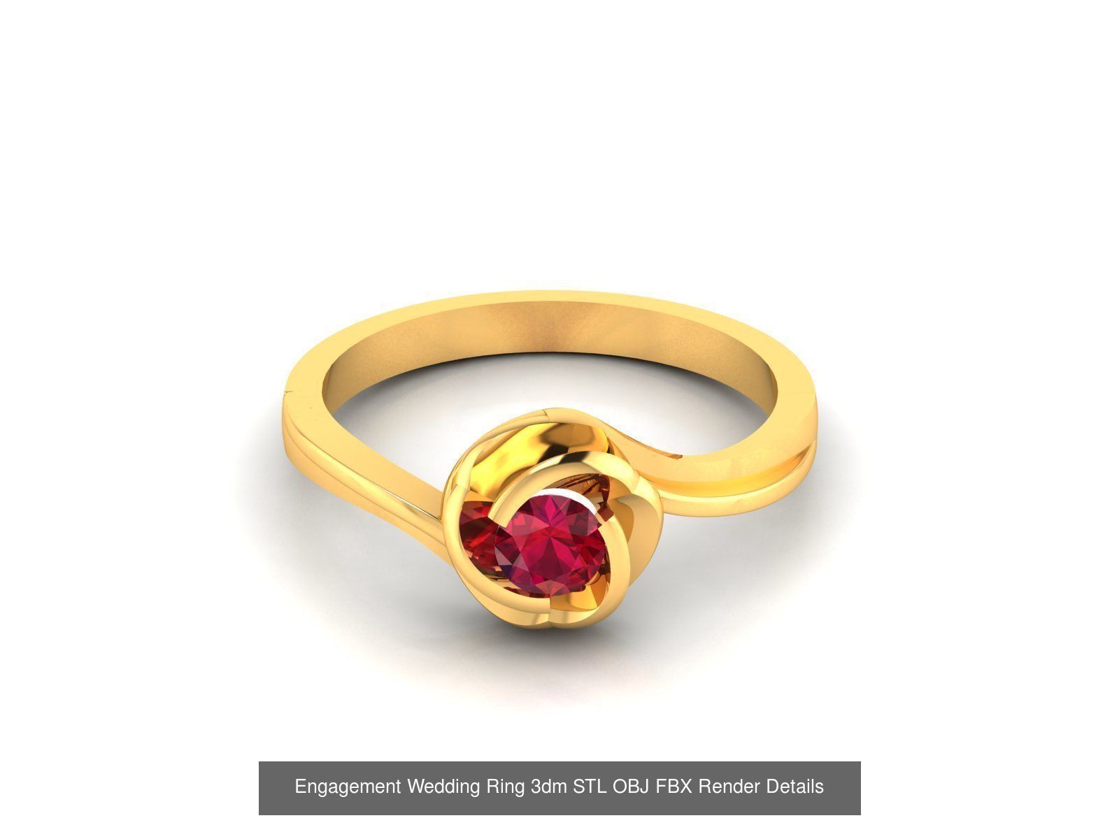 624 Colour Stones Rings 3dm STL OBJ FBX Details Collection _146