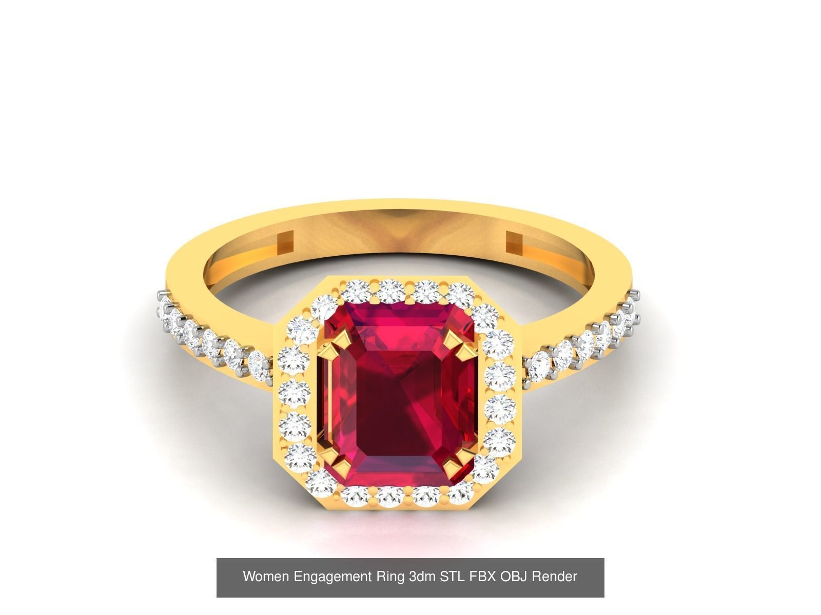 624 Colour Stones Rings 3dm STL OBJ FBX Details Collection _189