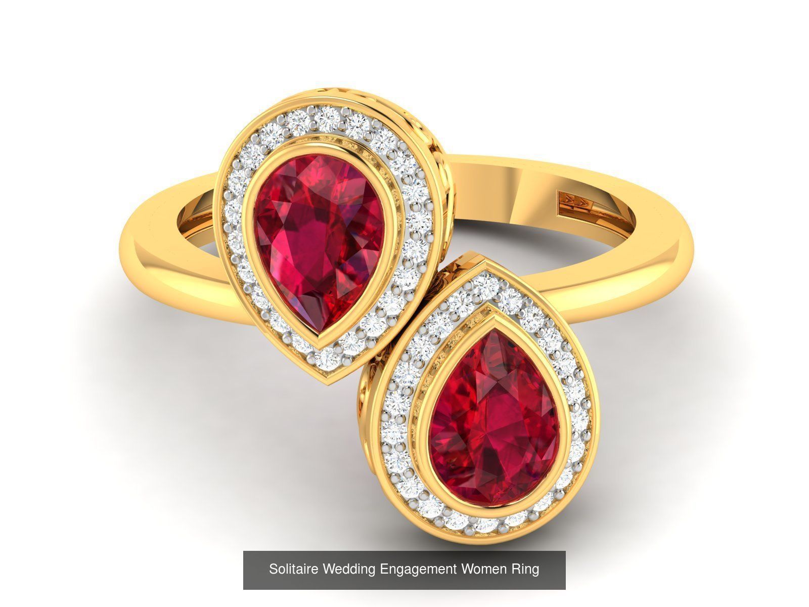 624 Colour Stones Rings 3dm STL OBJ FBX Details Collection _125