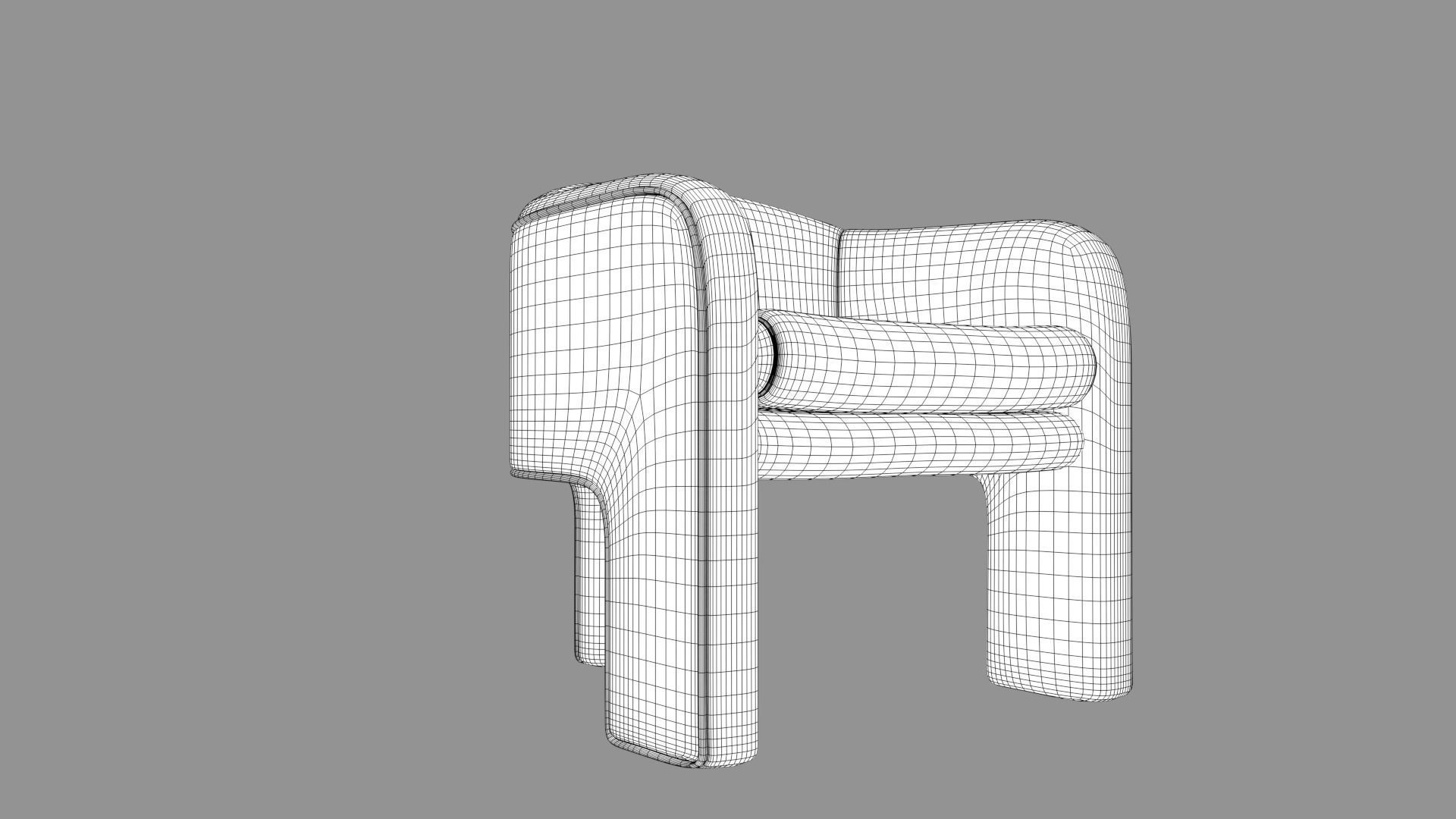 Armchair SIngle Sofa 3D model_1