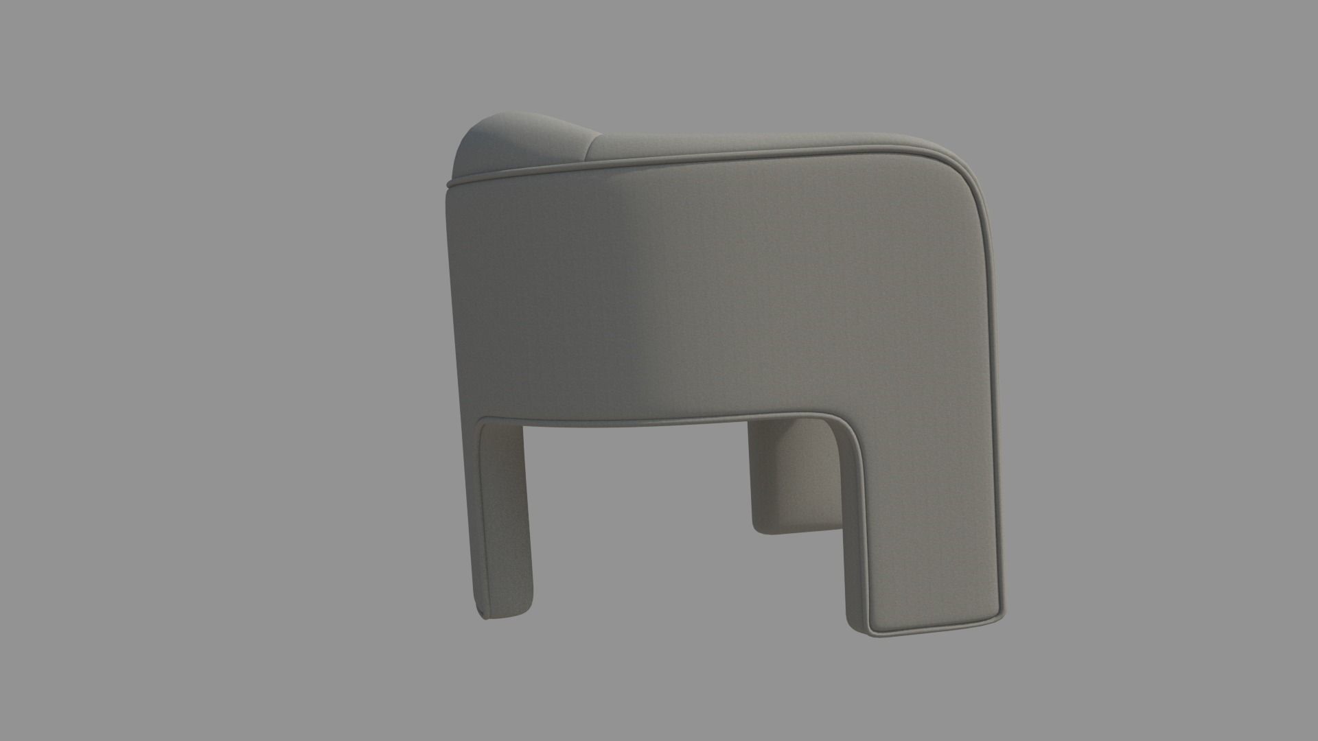 Armchair SIngle Sofa 3D model_7