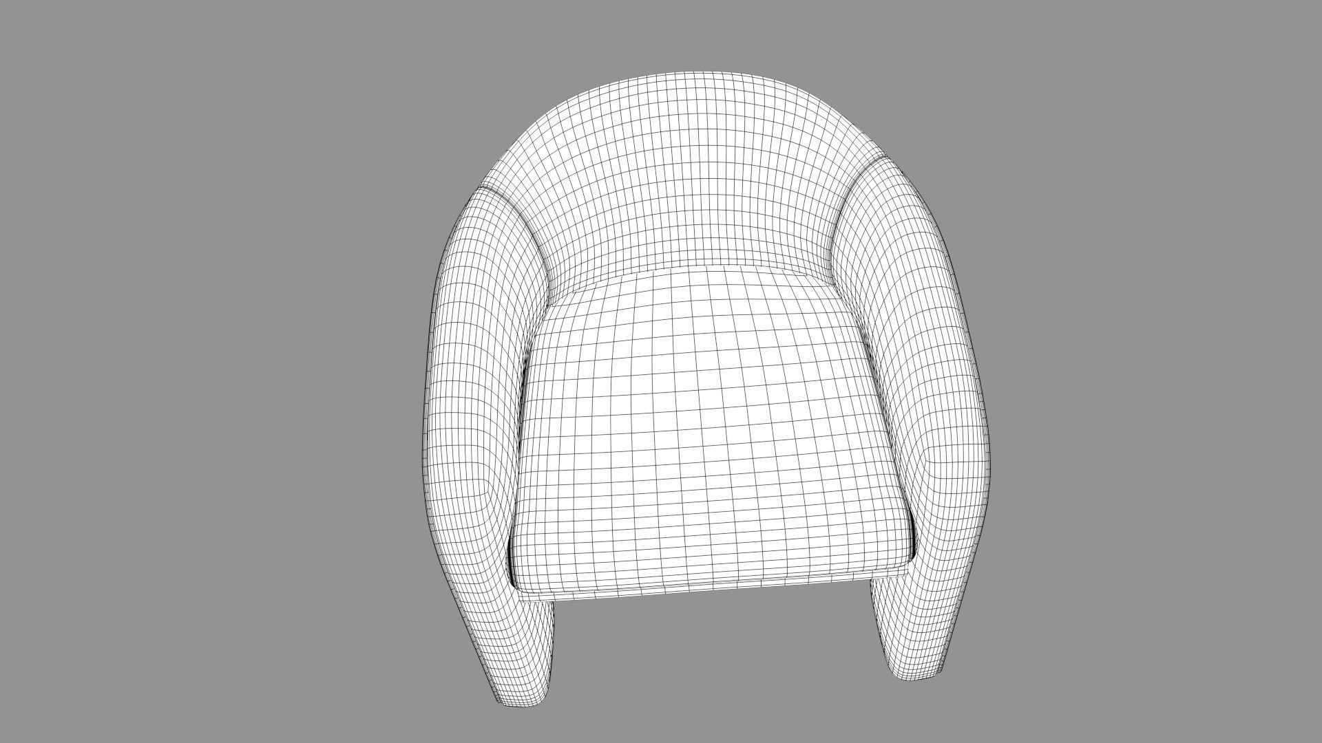 Armchair SIngle Sofa 3D model_9