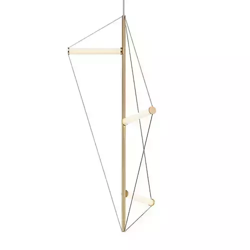 ed045 light fixture with two triangles hanging from it