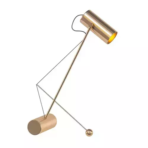 ed049 gold table lamp with metal base 3D model