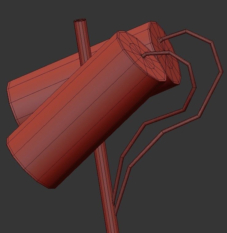 ED027 floor lamp with marble and gold base 3D model_2