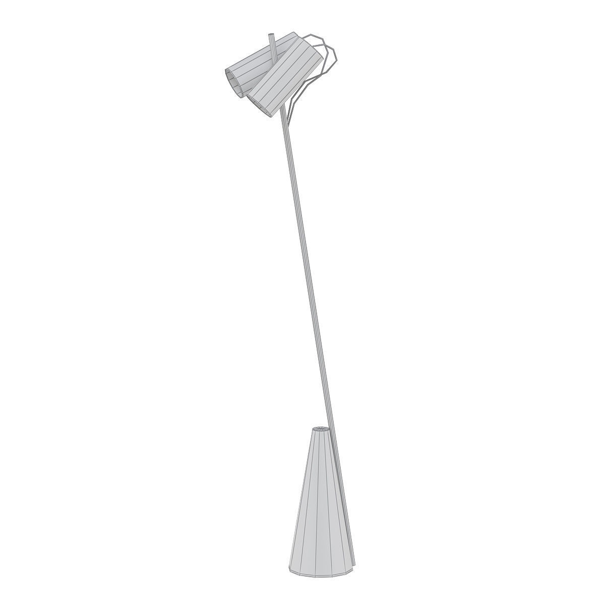 ED027 floor lamp with marble and gold base 3D model_4