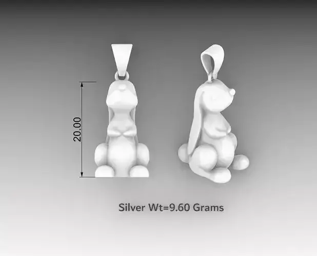 Winter Bunny Pendant 