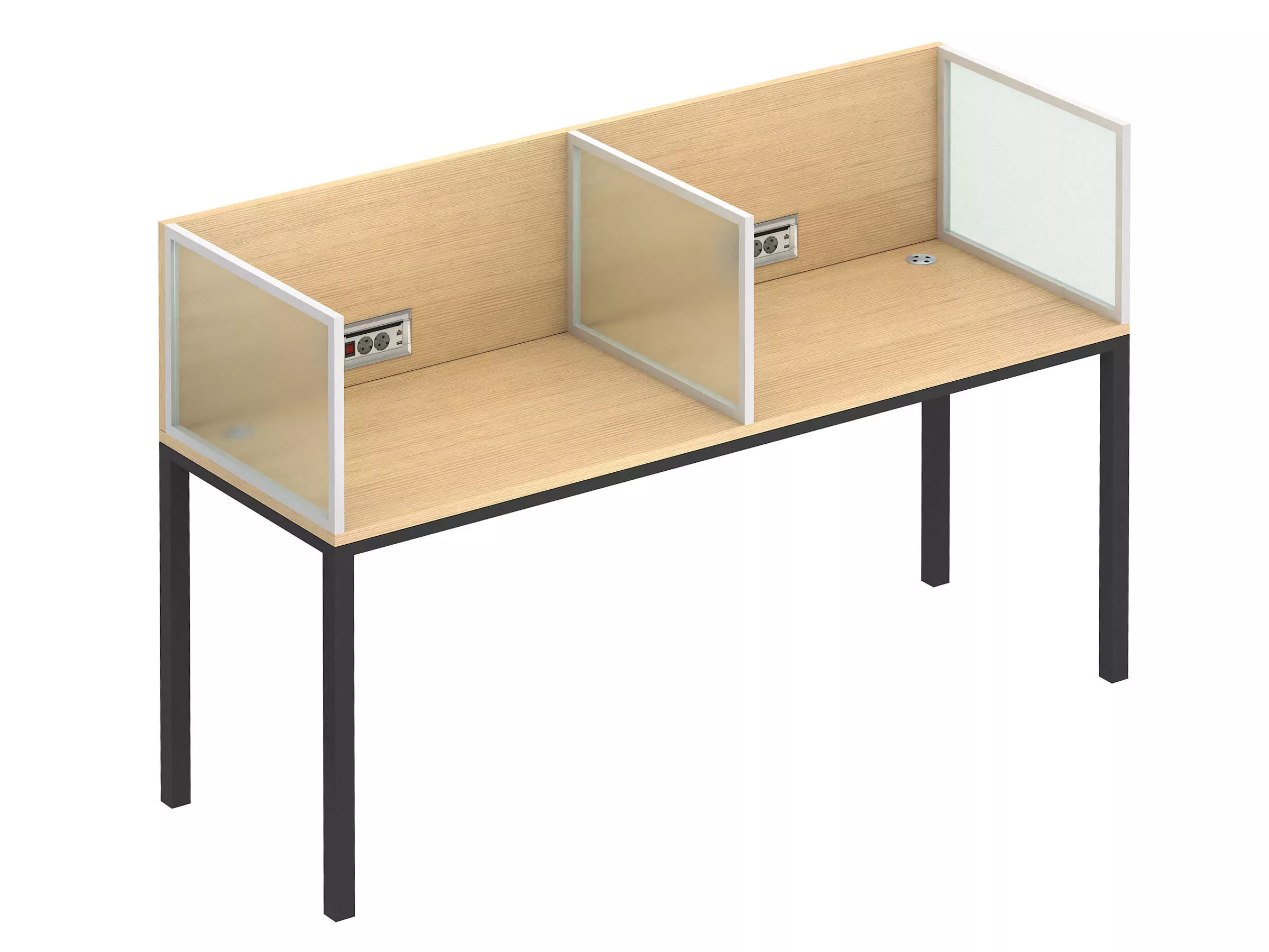 Study Desk Free 3D model_0