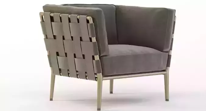 Cane Line Conic Moduler Sectional Sofa Armchair Module 3D model