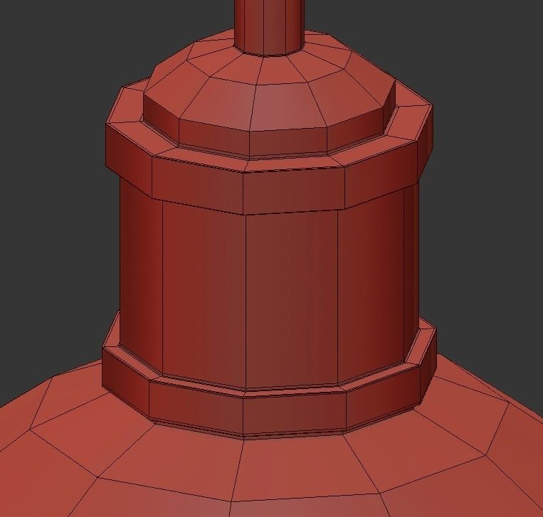 Tollis 8 pendant light with glass and brass finish 3D model_3