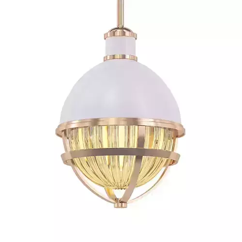 Tollis 8 pendant light with glass and brass finish
