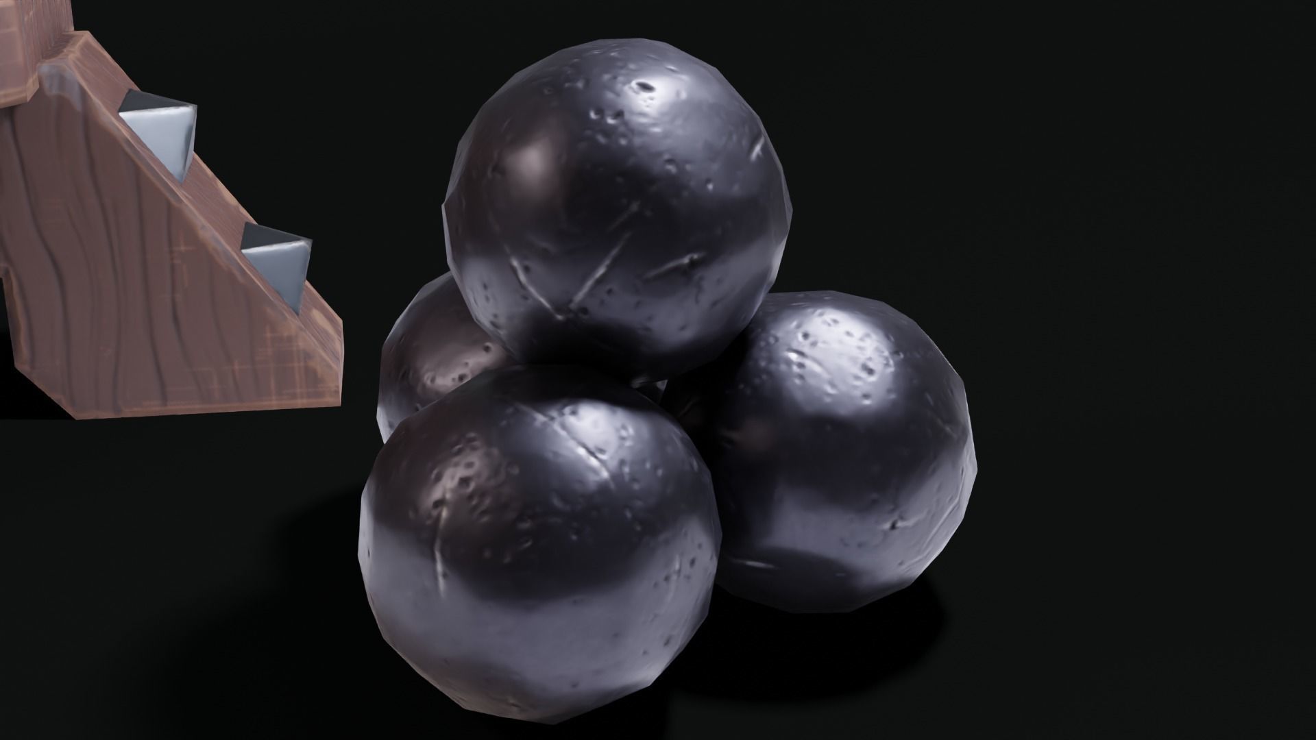 Stylized Cannon Low-poly 3D model_9