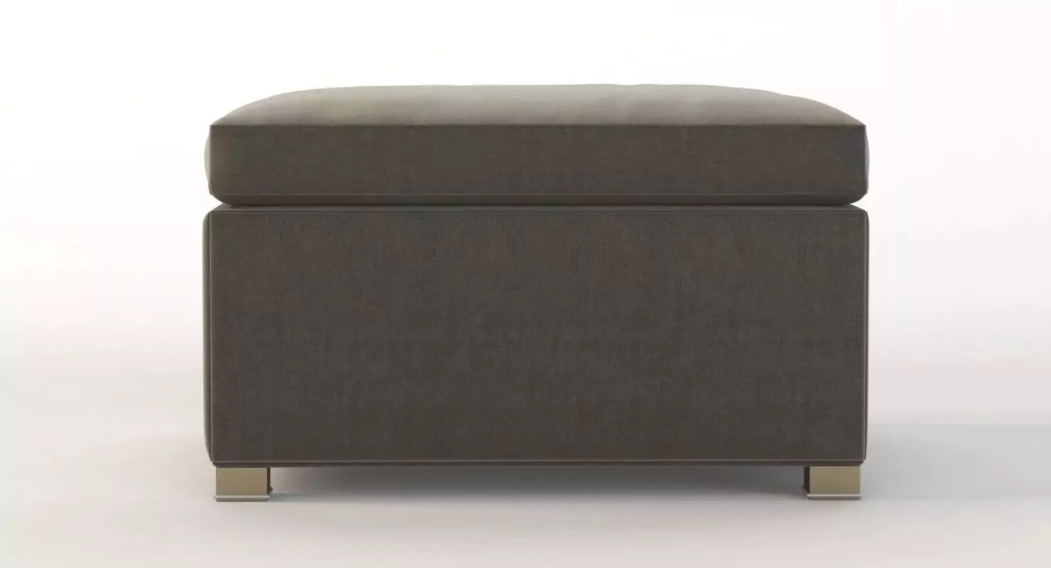 Cane Line Shape Footstool Ottoman 3D model_0