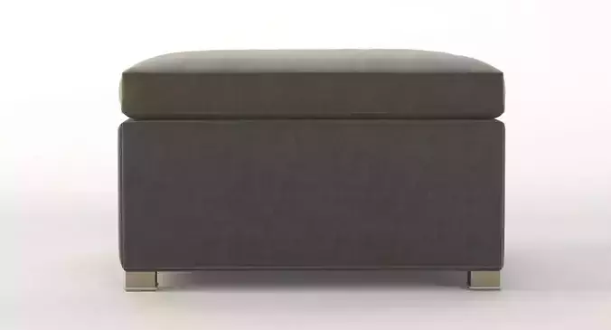 Cane Line Shape Footstool Ottoman 3D model