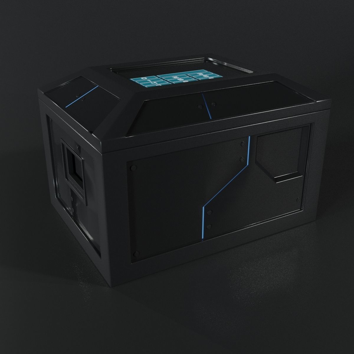 Sci-Fi Box Container 3D model_5