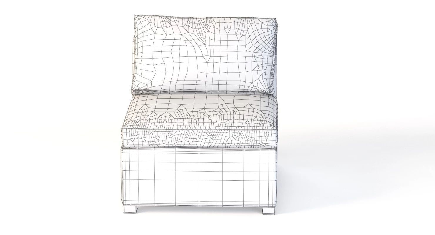 Cane Line Shape Sofa Center Module 3D model_10