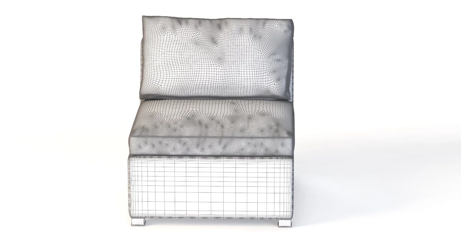 Cane Line Shape Sofa Center Module 3D model_9