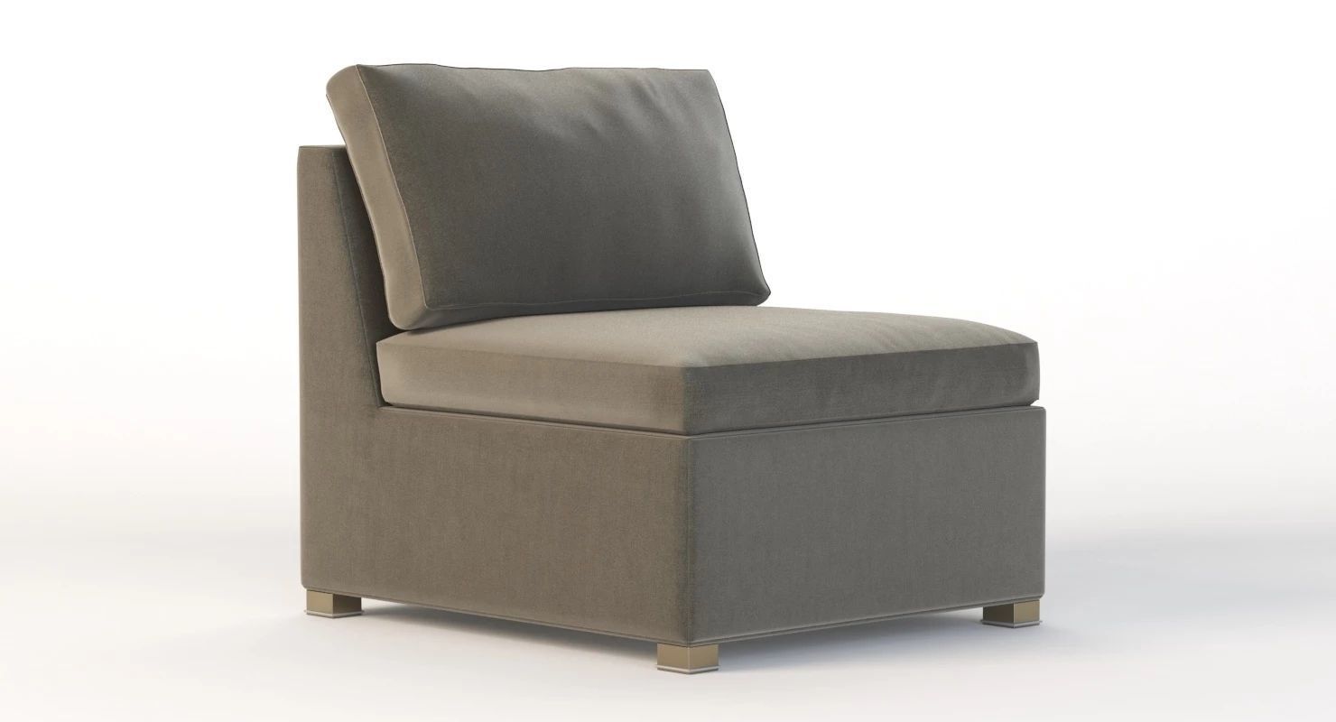 Cane Line Shape Sofa Center Module 3D model_1