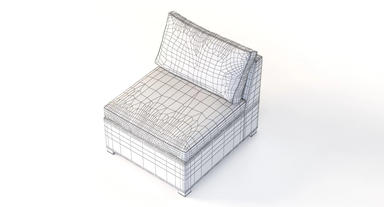 Cane Line Shape Sofa Center Module 3D model_12