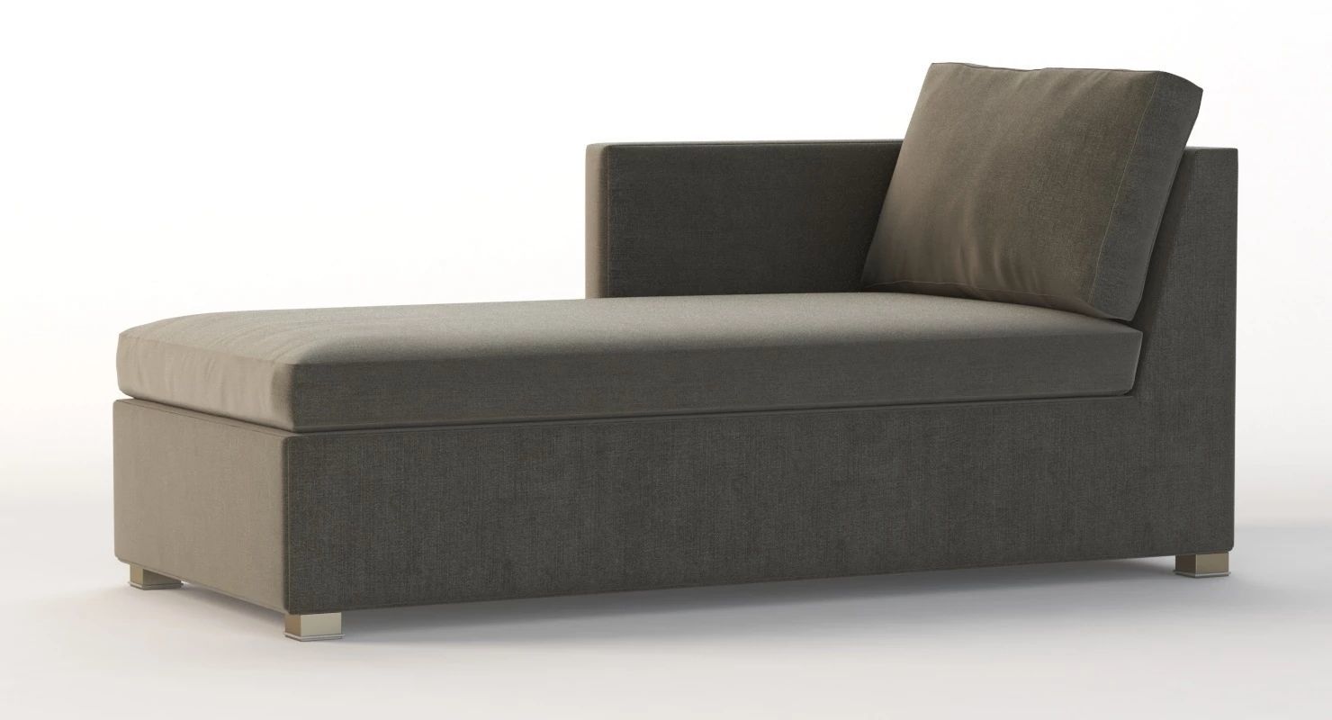 Cane Line Shape Sunbed Sectional Chaise Sofa Module 3D model_5