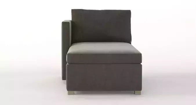 Cane Line Shape Sunbed Sectional Chaise Sofa Module 3D model