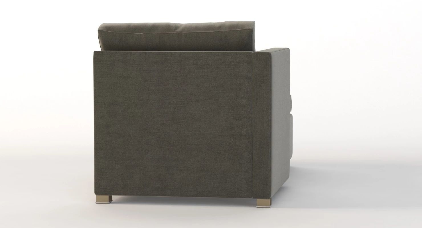 Cane Line Shape Sunbed Sectional Chaise Sofa Module 3D model_3