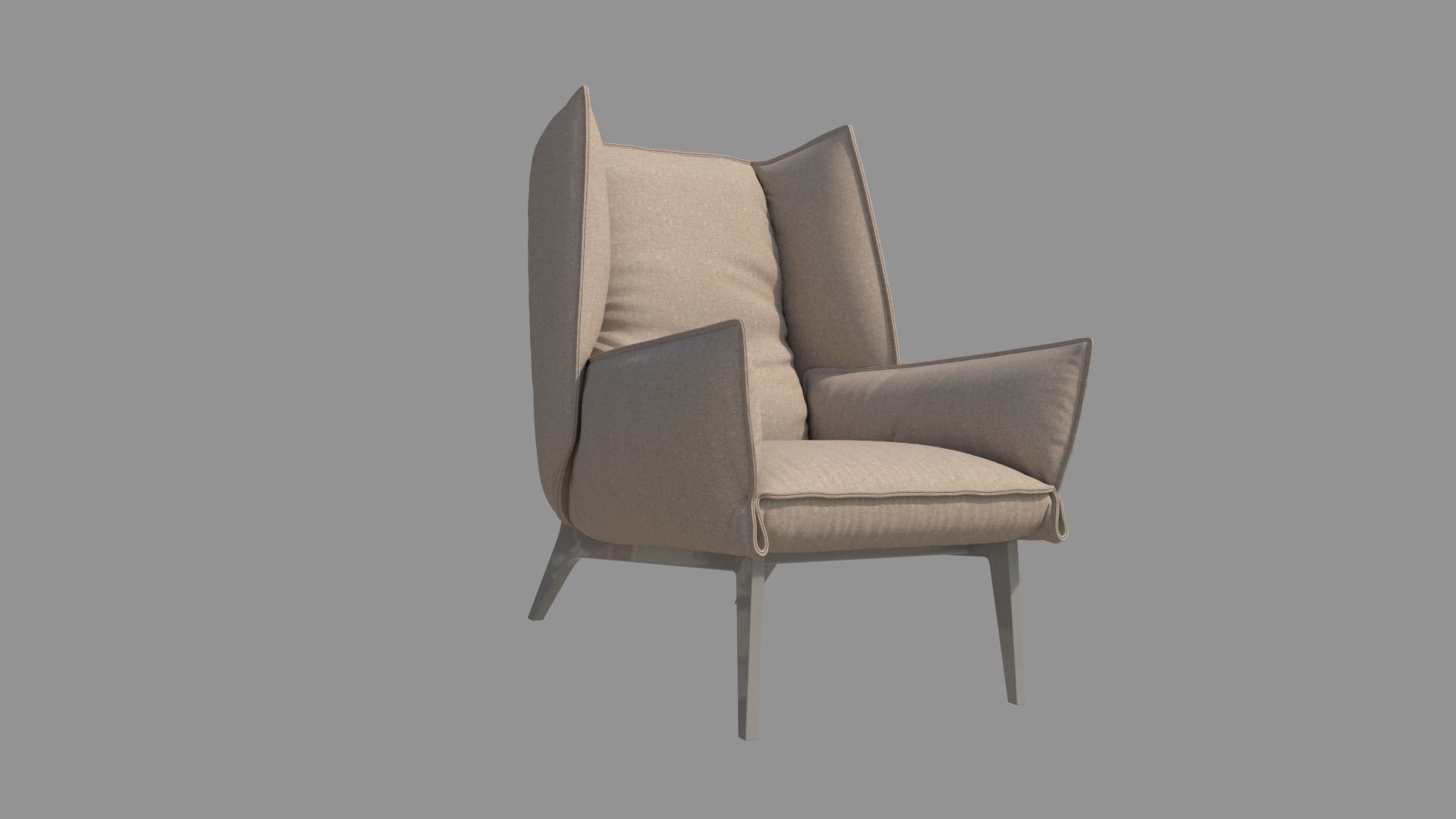 Frame Armchair  3D model_6