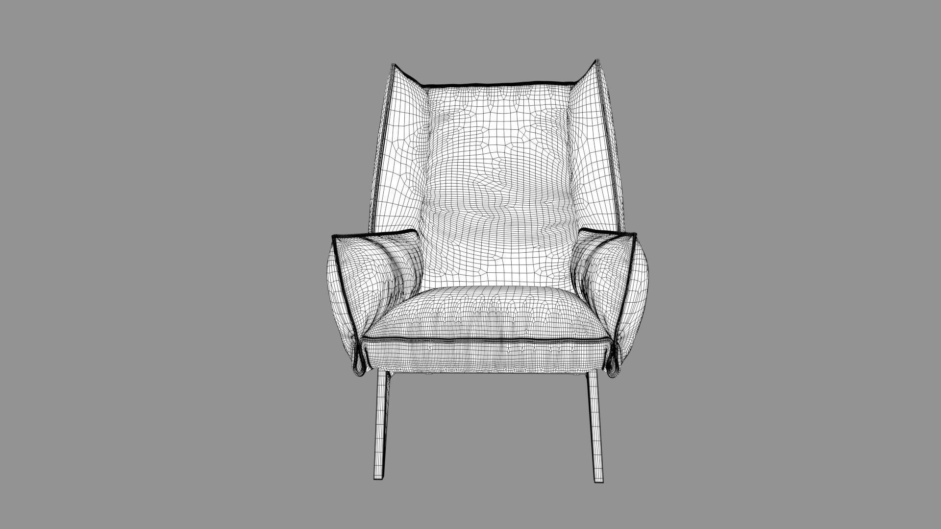 Frame Armchair  3D model_7