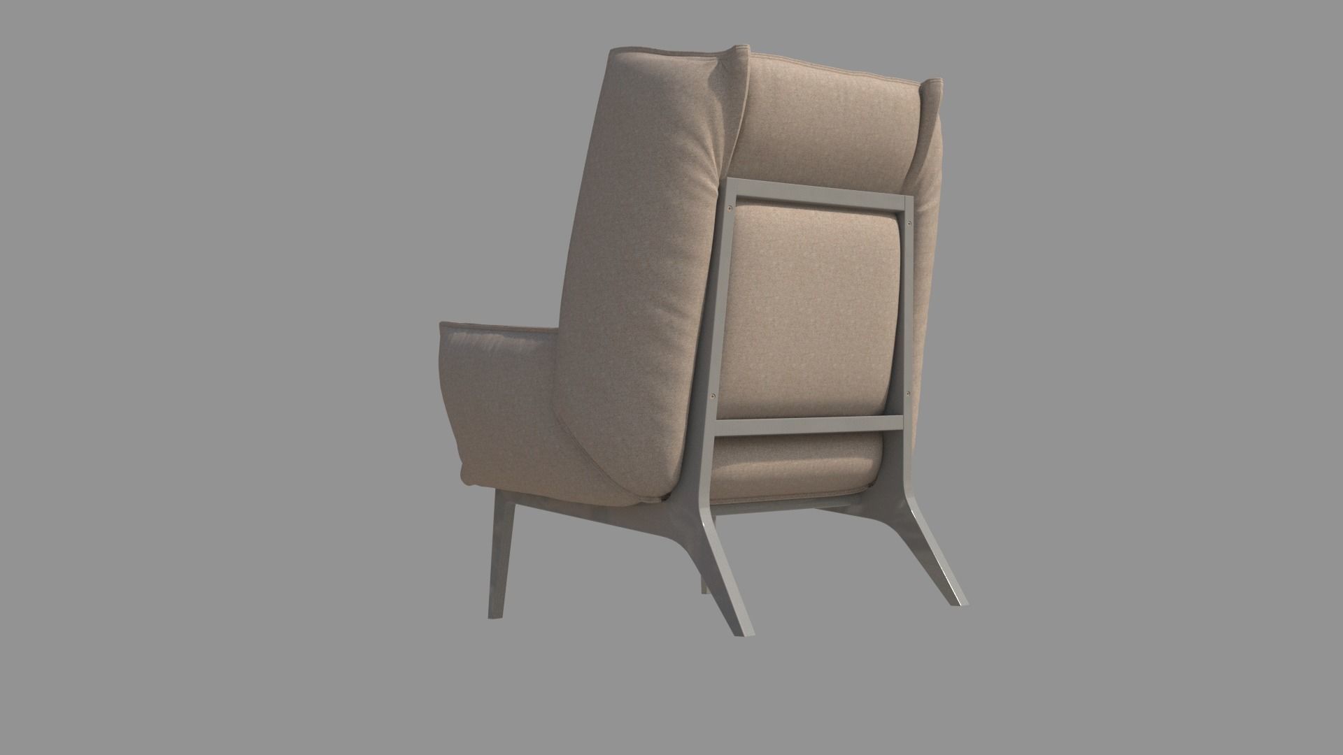 Frame Armchair  3D model_3