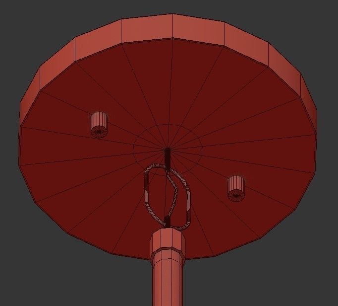 Erzo 8 brass chandelier with six lights 3D model_2