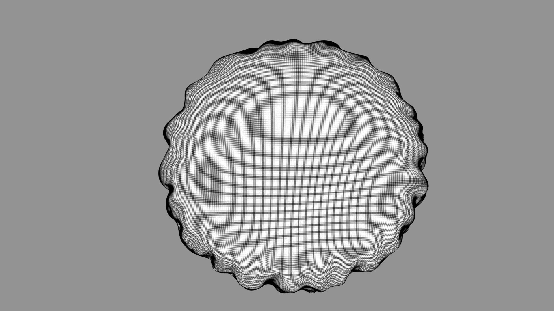 Round Cushion Pillow 3D model_3