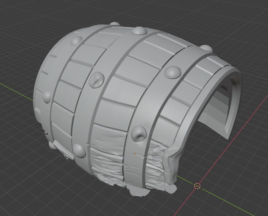Barrel Shoulder 3D print model_1