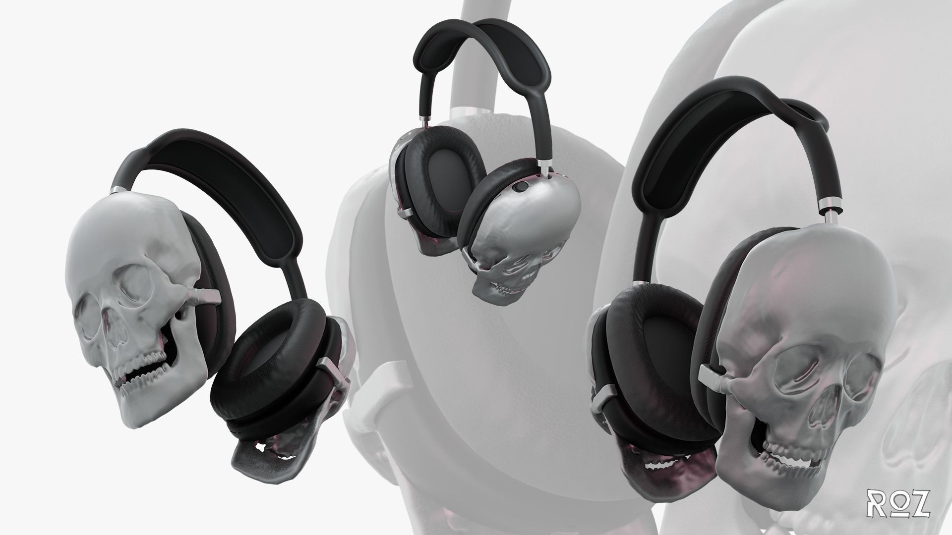 Halloween-style Attachments for Airpods Max 3D print model_9