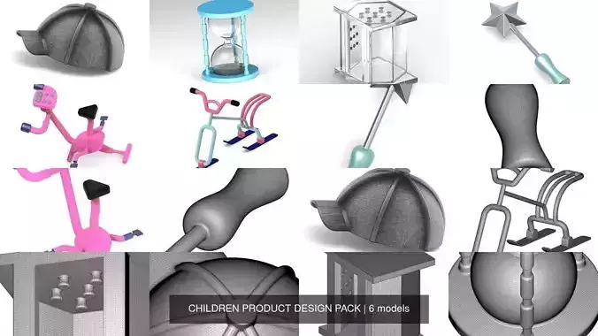 CHILDREN PRODUCT DESIGN PACK 3D Model Collection