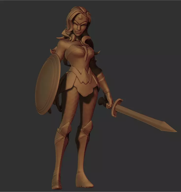  DC World s Collide - Wonder Woman Miniature 3D print model_0