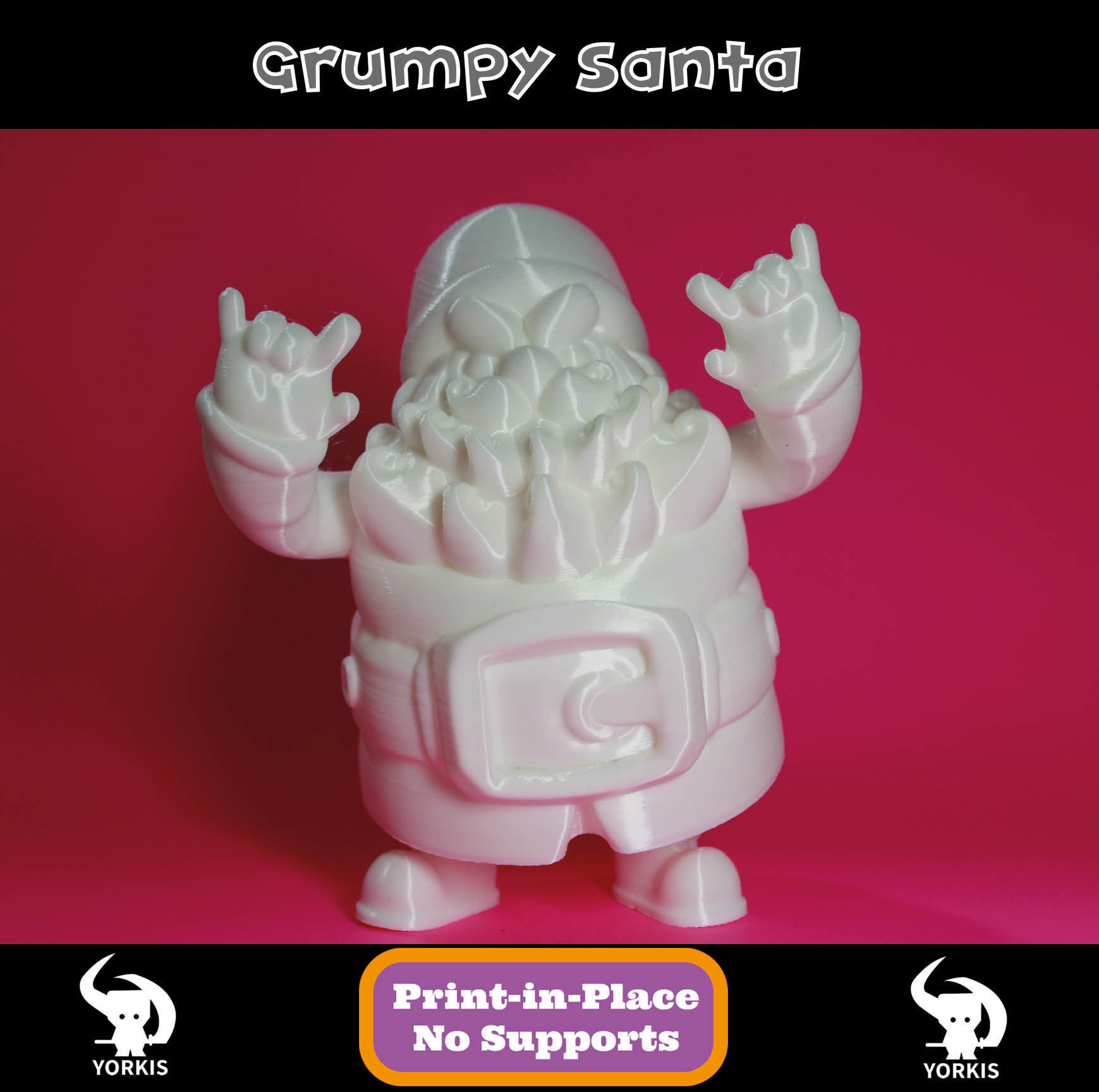 Grumpy Santa Free 3D print model_5