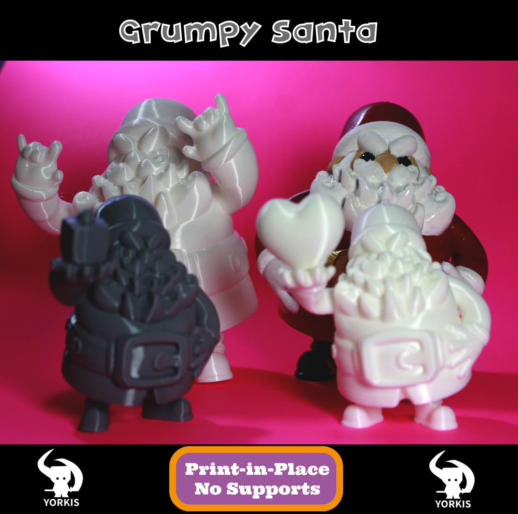Grumpy Santa Free 3D print model_7