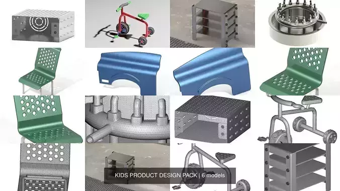 KIDS PRODUCT DESIGN PACK 3D Model Collection