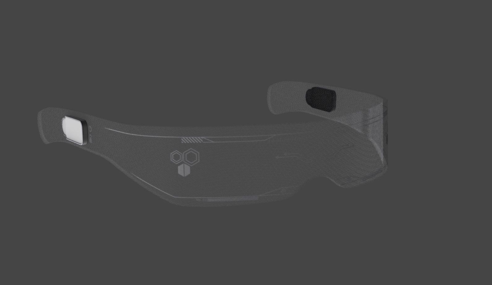 Futuristic Cyberpunk Sci-fi Glasses Low-poly 3D model_4