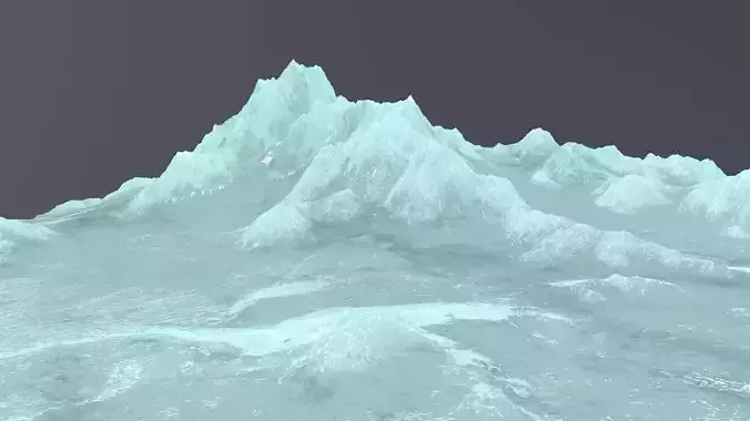 Snow Mountain Low-poly 3D model