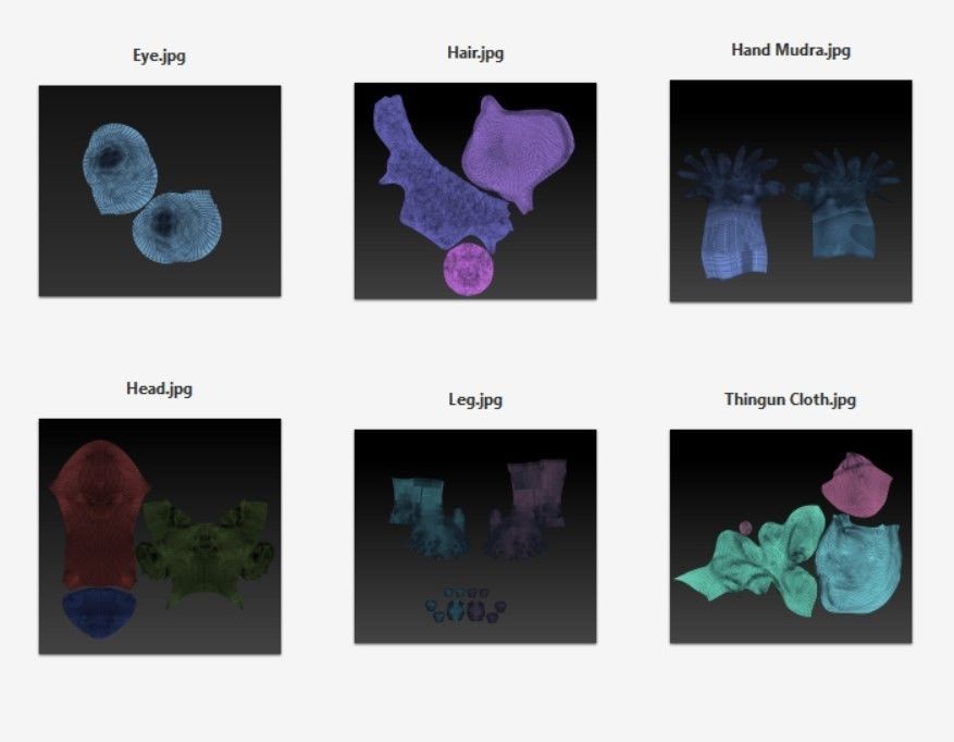 Buddha Dhyana Mudra Low-poly 3D model_10