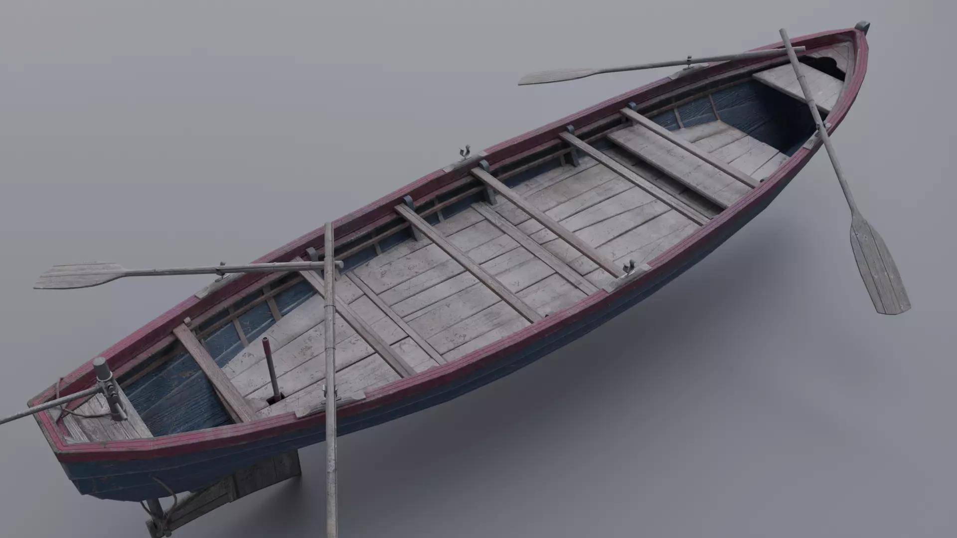 Wood Boat 3D model_0