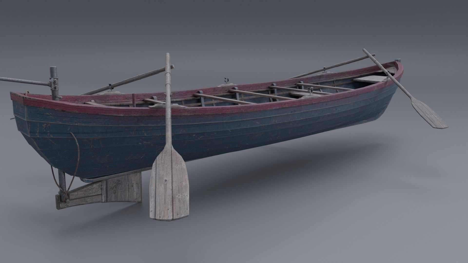 Wood Boat 3D model_1